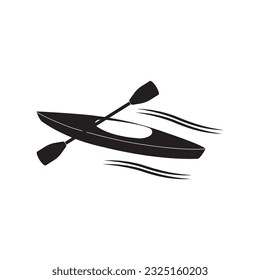 kayaking vector icon illustration symbol design