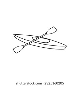 kayaking vector icon illustration symbol design