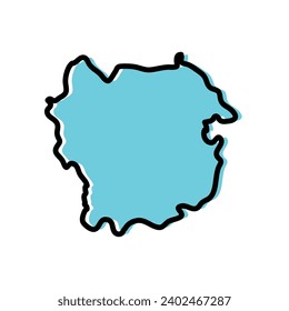 Kayes Region of Mali vector map illustration.