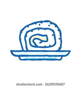 kaymak milk product dairy doodle icon sketch vector. kaymak milk product dairy sign. isolated symbol illustration
