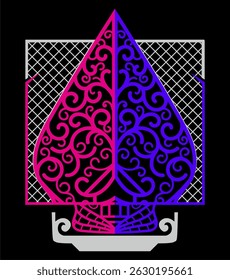 Kayon, gunungan wayang illustration design, suitable for logos and design elements