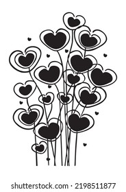 kayra decor heart with flower wall design stencils for wall 