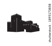 Kayseri Castle vector illustration. White background