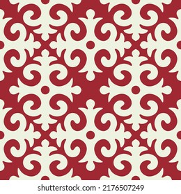 Kazakh asian nomad pattern with abstract tribal tiles in traditional oriental style, arabesque, steppe folk, carpet.