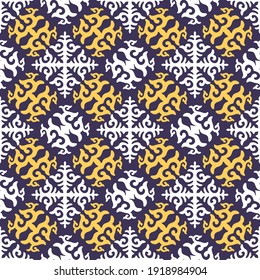 Kazakh asian nomadic design tribes on background