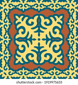 Kazakh asian nomadic design tribes on background