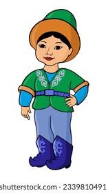 Kazakh boy in national clothes