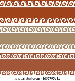 Kazakh carpet ornaments. Striped traditional patterns of Kazakhs. Website design. Ethno style. Ancient Turkic ornaments. Customs and traditions of Kazakhstan. Decorative art of nomads
