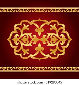 Kazakh national gold decor