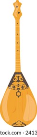 kazakh national instrument dombyra vector illustration