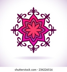 Kazakh national ornament, Isolated design element, Vector illustration