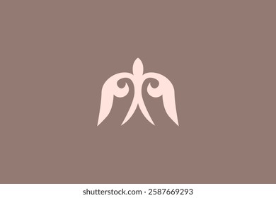 Kazakh national ornament. Vector ethnic isolated element on pale background. Asian floral abstract element of the national pattern