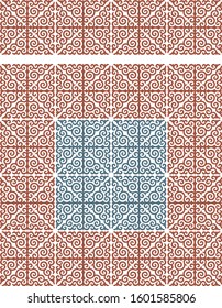 Kazakh ornaments. Seamless traditional carpet patterns of Kazakhs. Background, texture, design life of nomads. Ancient Turkic ornaments. Customs and traditions of Kazakhstan. Decorative art of nomads
