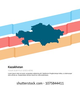 Kazakhastan map design with white background vector