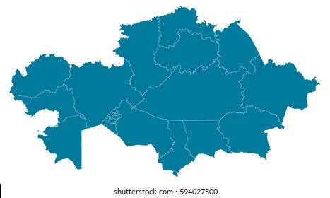 kazakhstan blue map vector