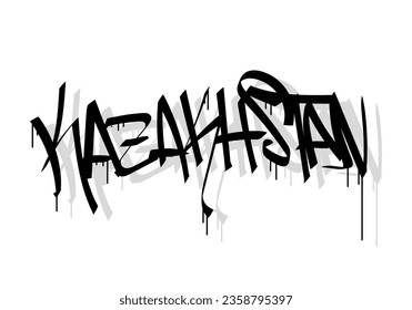 KAZAKHSTAN country graffiti tag style
