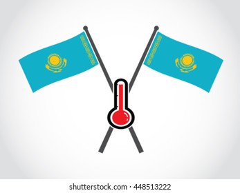 Kazakhstan Emblem Hot Temperature