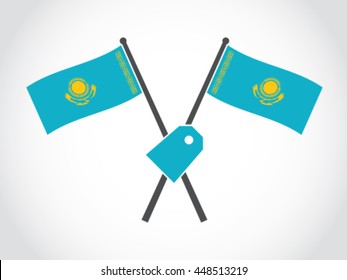 Kazakhstan Emblem Label