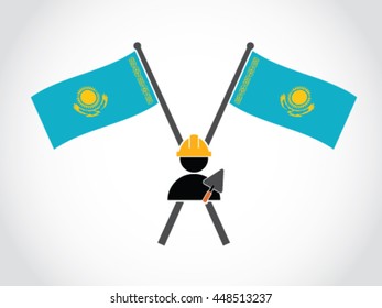 Kazakhstan Emblem Labor Construction