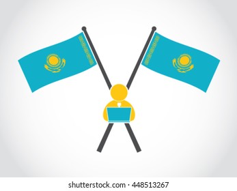 Kazakhstan Emblem Office Worker