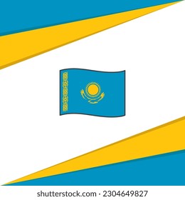 Kazakhstan Flag Abstract Background Design Template. Kazakhstan Independence Day Banner Social Media Post. Kazakhstan Banner