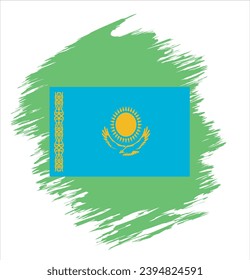 Abstrakte Vektorgrafik der Flagge Kasachstans