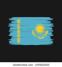 Kazakhstan Flag Brush. National Flag