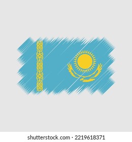 Kazakhstan Flag Brush. National Flag