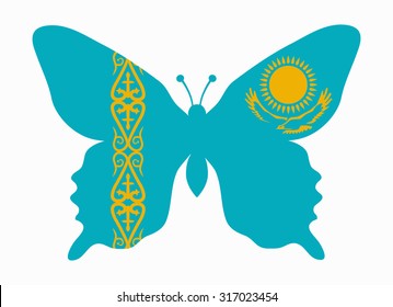 kazakhstan flag butterfly