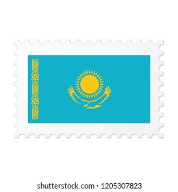 Kazakhstan flag on white background vector image