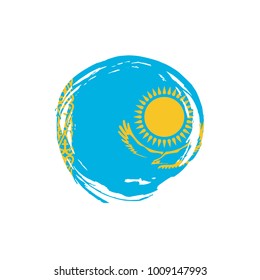 Kazakhstan flag, vector illustration