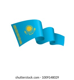 Kazakhstan flag, vector illustration