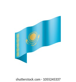 Kazakhstan flag, vector illustration