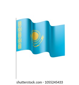 Kazakhstan flag, vector illustration