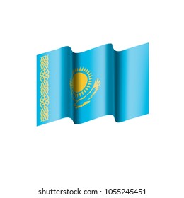 Kazakhstan flag, vector illustration