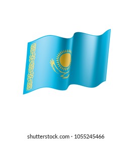 Kazakhstan flag, vector illustration