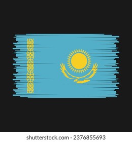 Kazakhstan Flag Vector Illustration Design