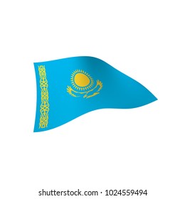 Kazakhstan flag, vector illustration on a white background