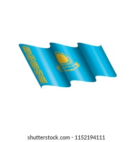Kazakhstan flag, vector illustration on a white background