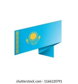 Kazakhstan flag, vector illustration on a white background