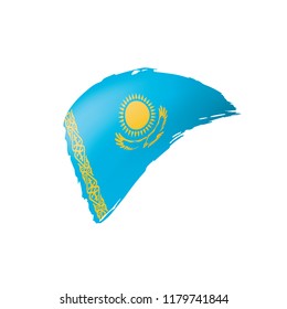 Kazakhstan flag, vector illustration on a white background