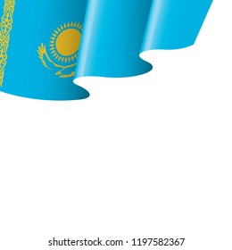 Kazakhstan flag, vector illustration on a white background