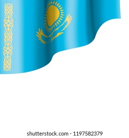 Kazakhstan flag, vector illustration on a white background