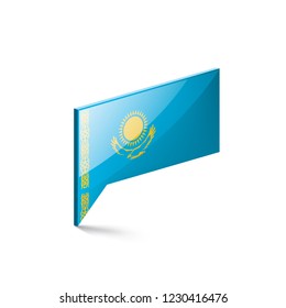 Kazakhstan flag, vector illustration on a white background