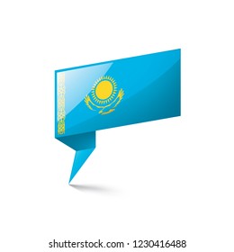 Kazakhstan flag, vector illustration on a white background