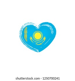 Kazakhstan flag, vector illustration on a white background