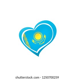 Kazakhstan flag, vector illustration on a white background