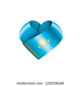 Kazakhstan flag, vector illustration on a white background