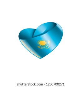 Kazakhstan flag, vector illustration on a white background