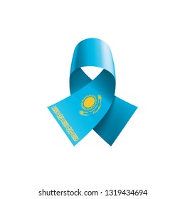 Kazakhstan flag, vector illustration on a white background